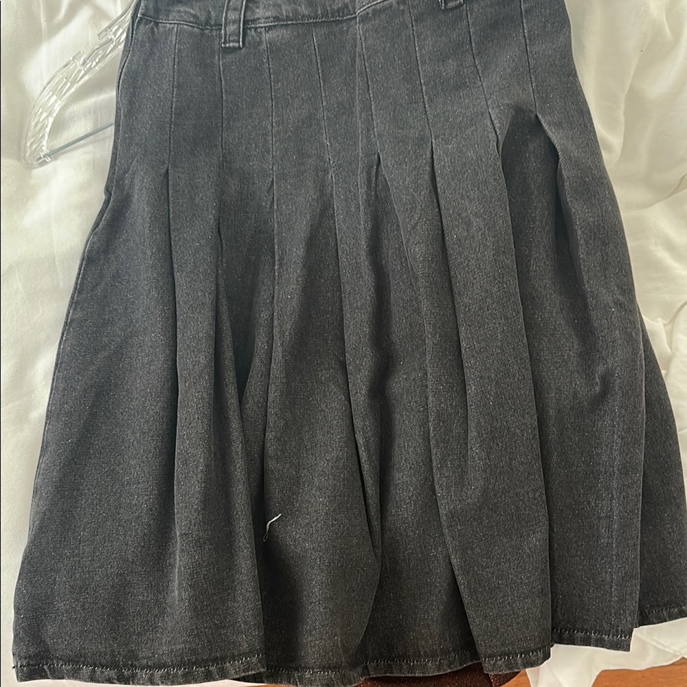 Classic jeans Pleated Skirt